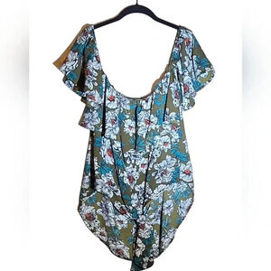 Cherish | Top | Brown | Tie Front | Size S